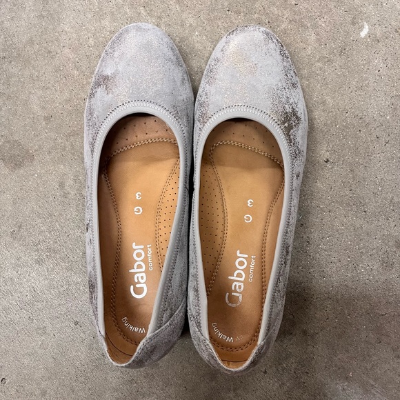 Gabor Silver Ballerina Slippers - Picture 2 of 5